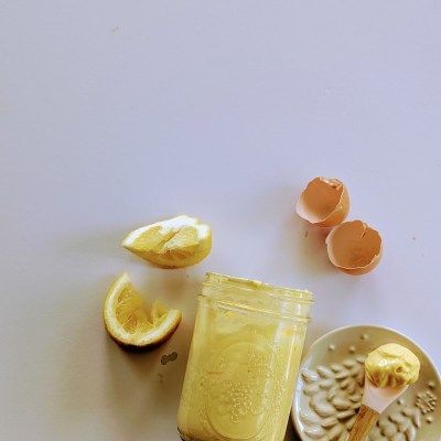 Healthy hommade mayonnasie with avocado oil