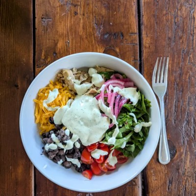 Easy chicken taco bowl recipe for meal prep