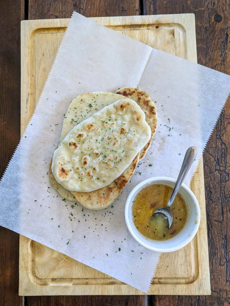 Garlic sourdough naan flatbread recipe