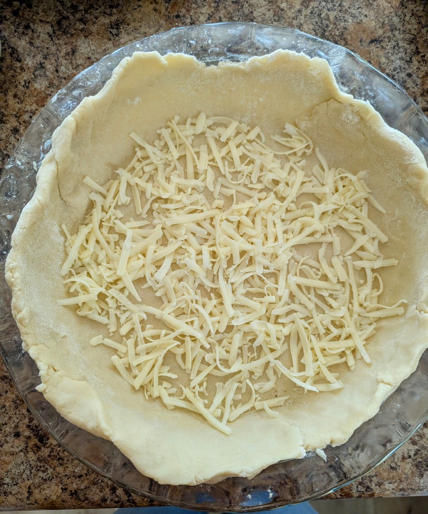 Gouda cheese and a sourdough pie crust for healthy meal-prep quiche 