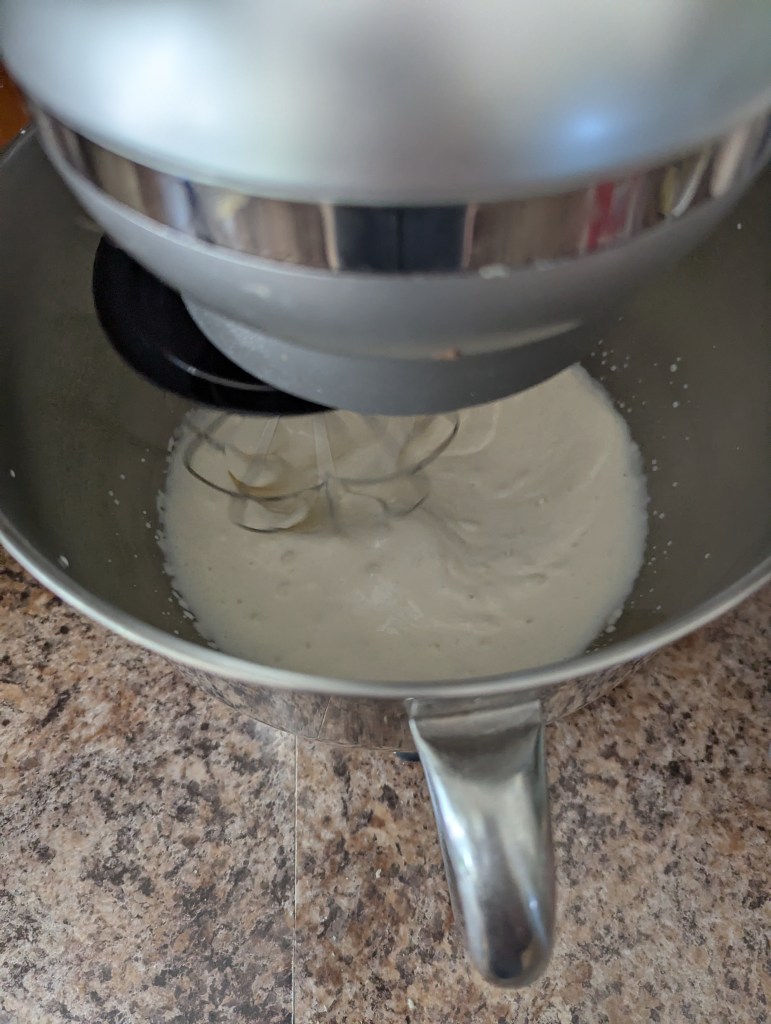 making healthy whipped cream in a stand mixer