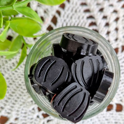 elderberry gummies on a farmhouse table