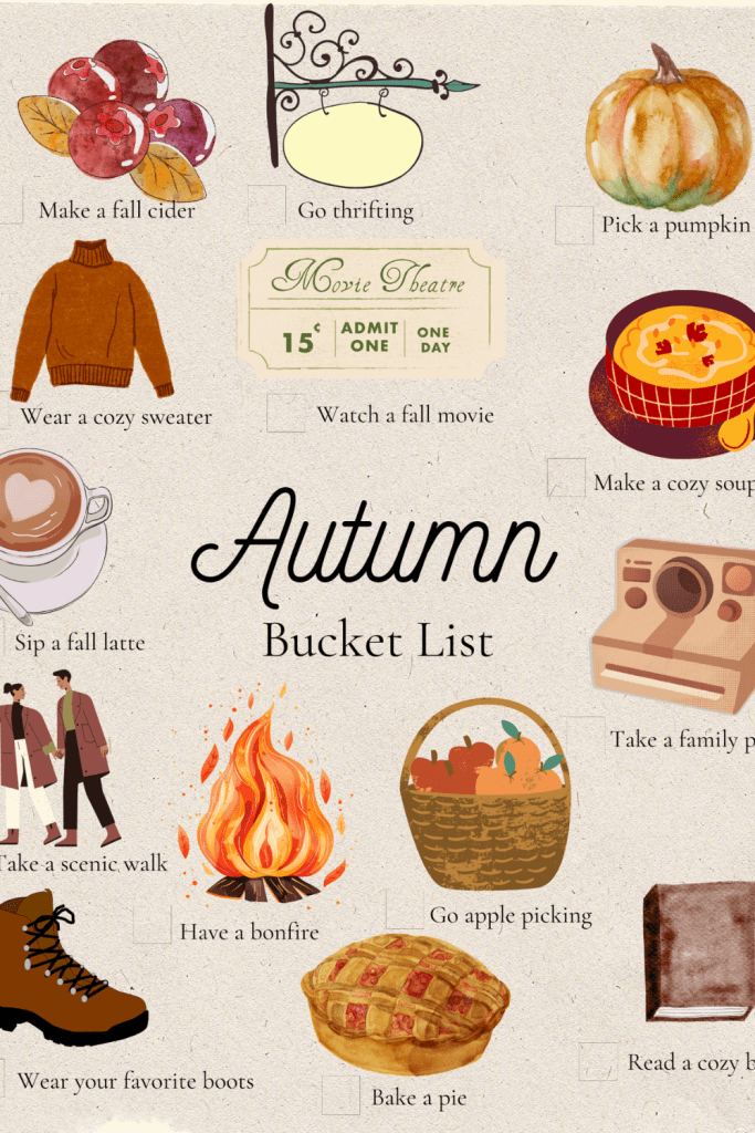 Fall bucket list printable