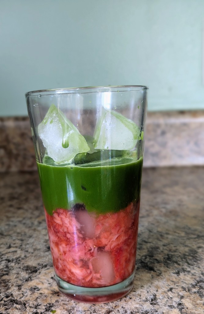 Matcha and strawberries for a strawberry matcha latte