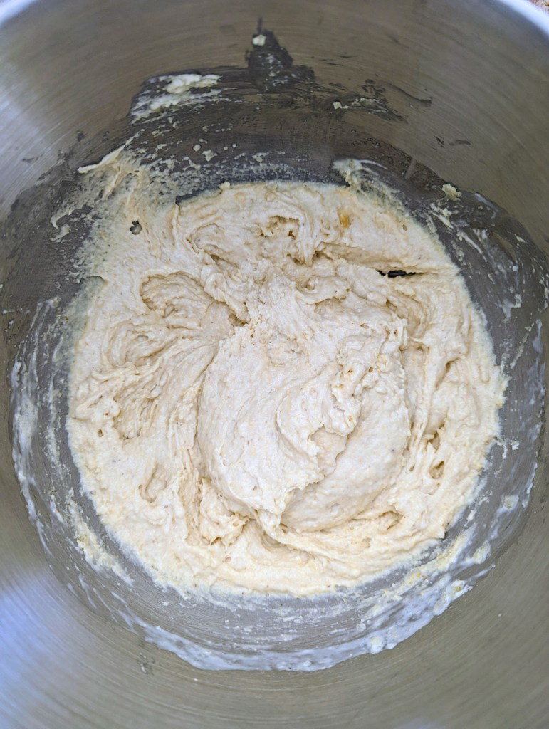 Sourdough cornbread batter before fermenting