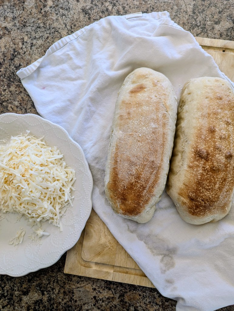 Sourdough French bread with parmesan cheese
