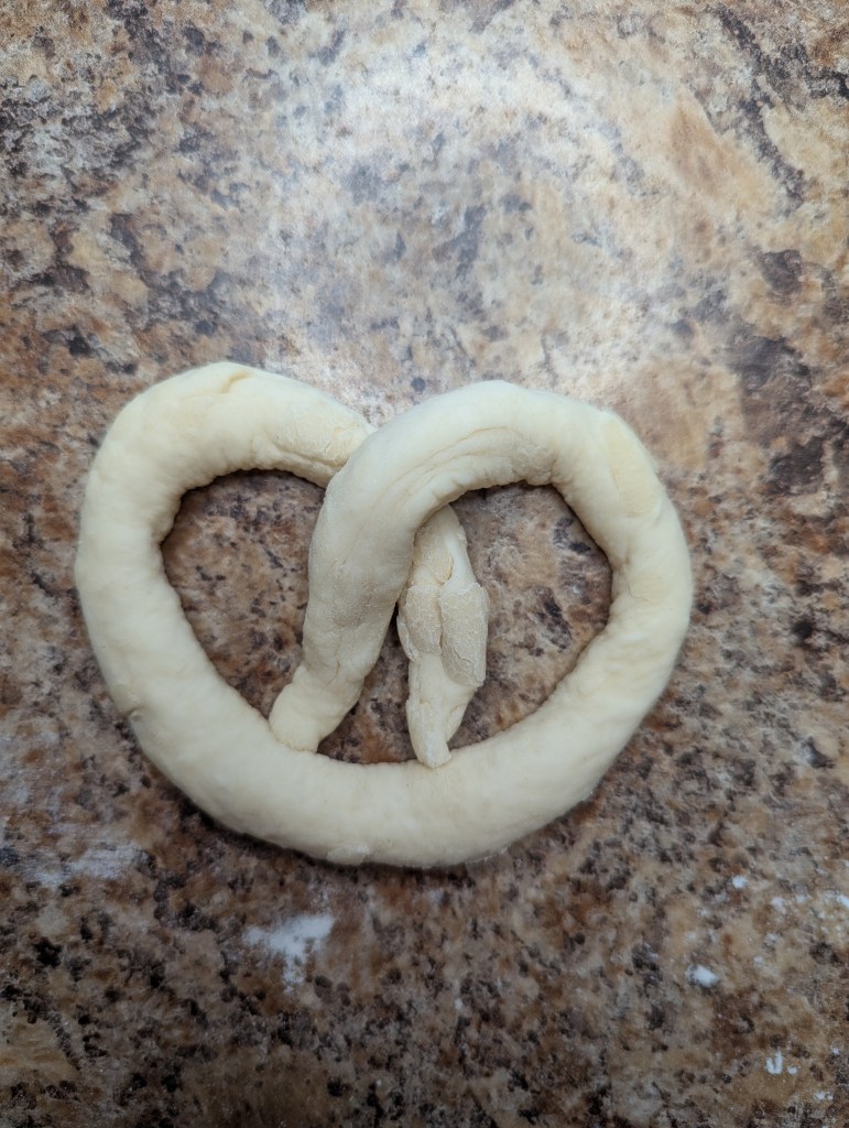 Forming sourdough pretzel dough