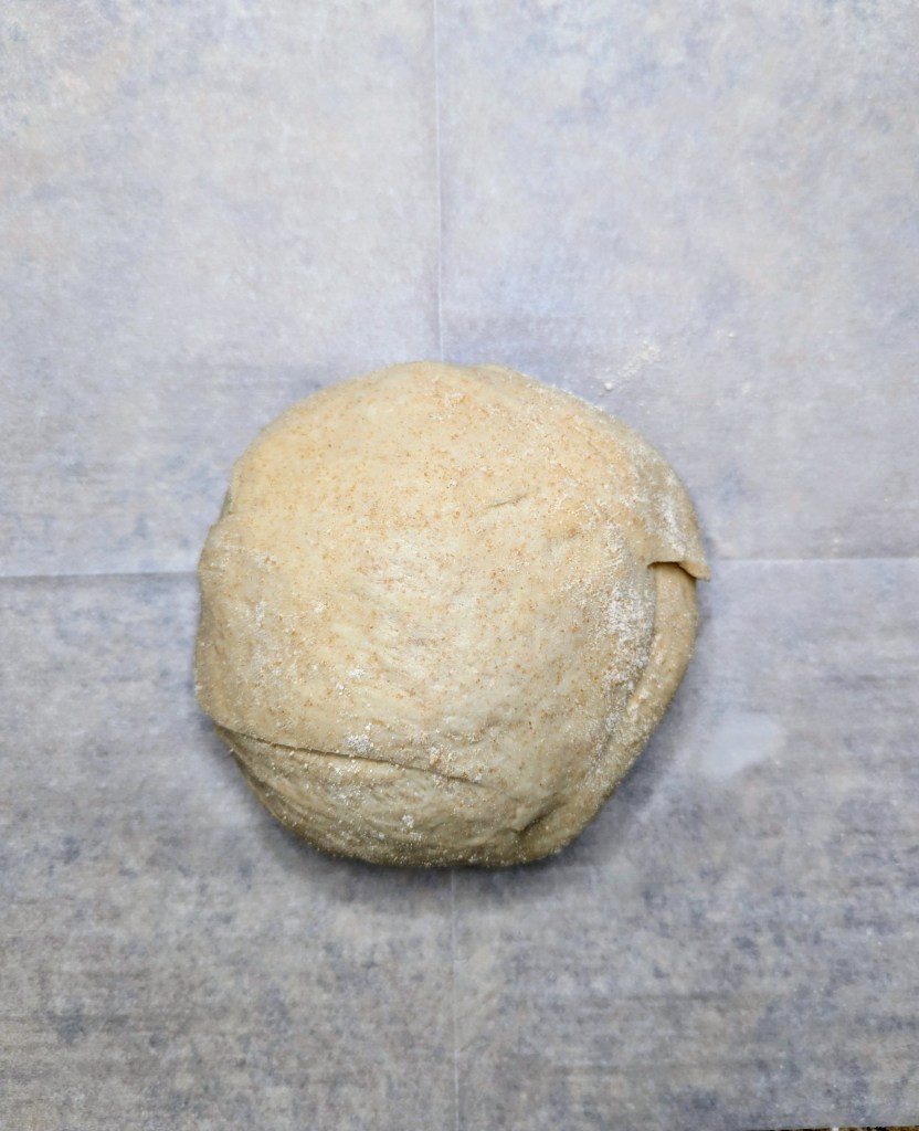 Sourdough discard pizza dough ball before shaping