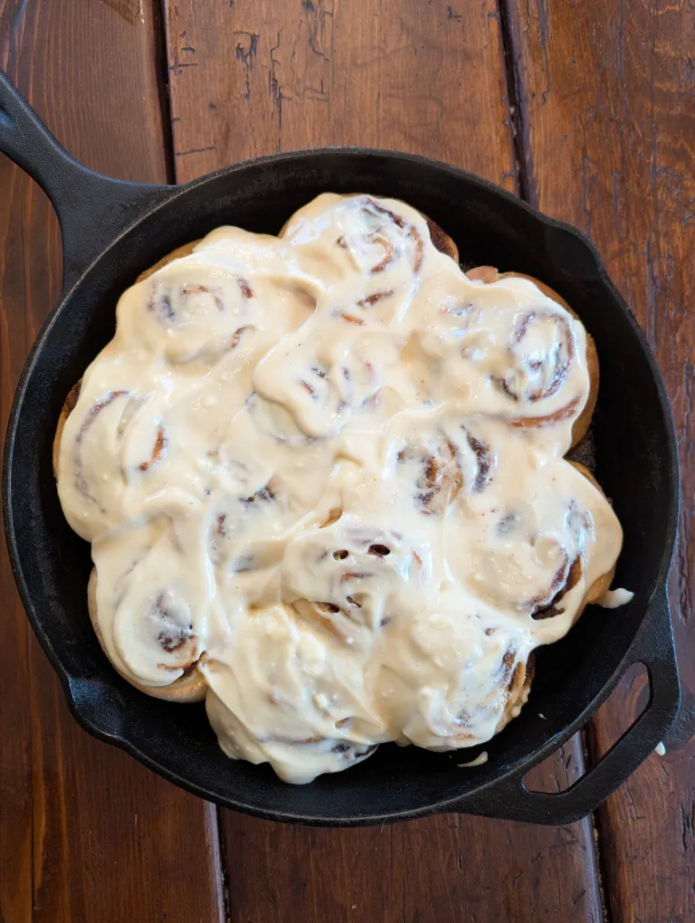 Sourdough Discard Cinnamon Rolls (with Maple Cream Cheese Glaze)