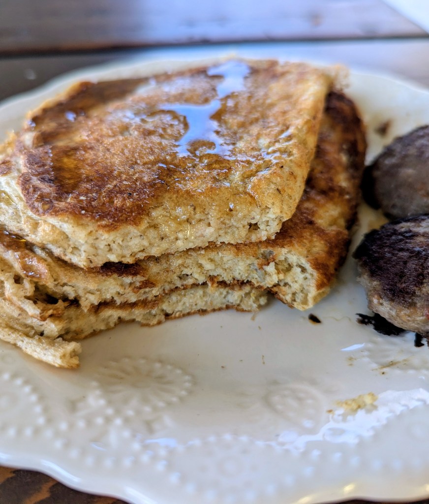 Fluffy cottage cheese protein pancakes