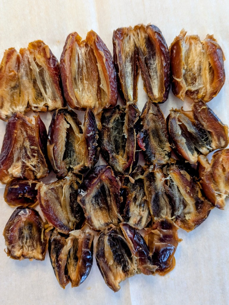 Medjool dates for date bark before smashing
