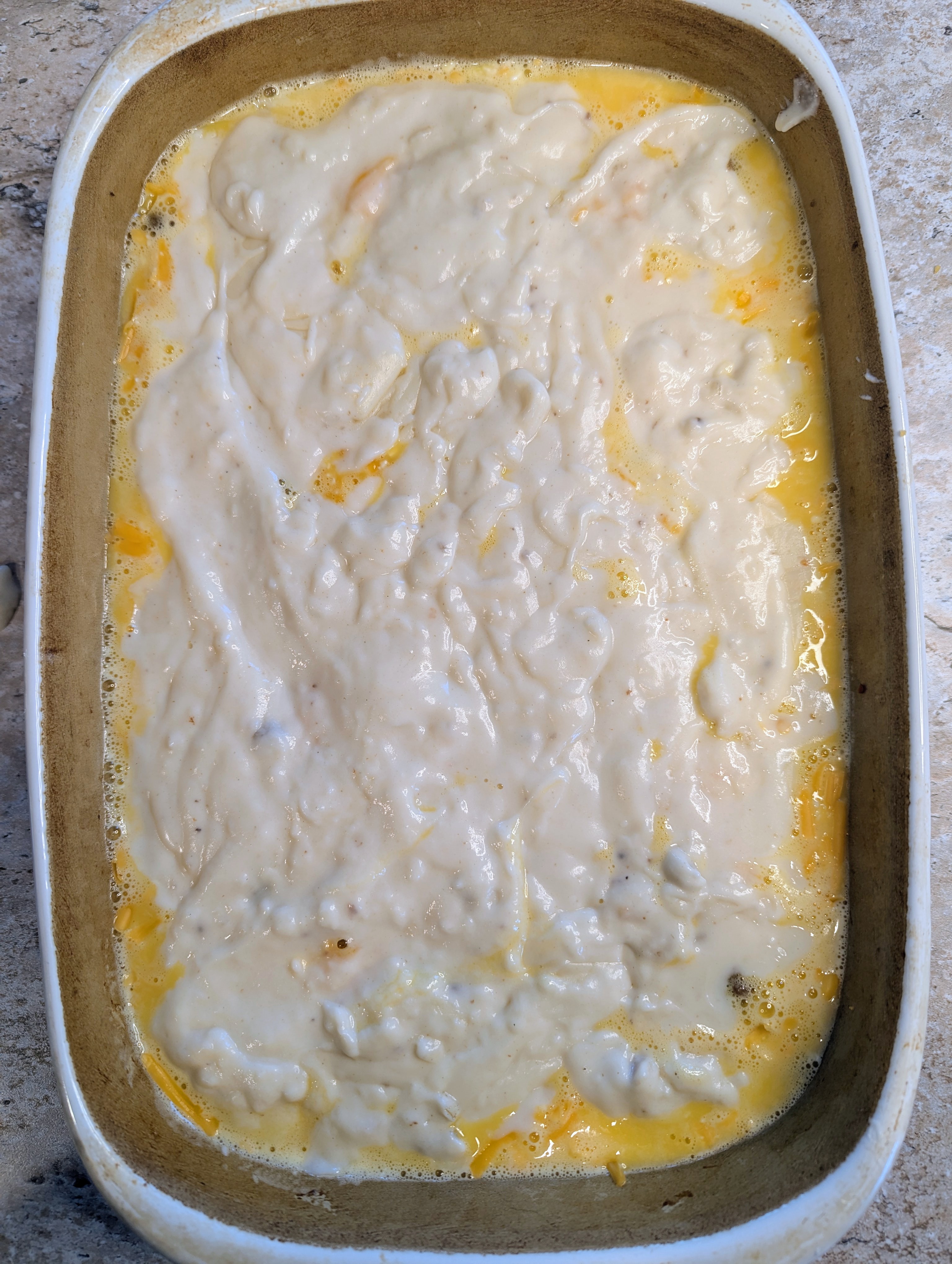 Biscuits and Gravy Casserole (Baked, with sausage)
