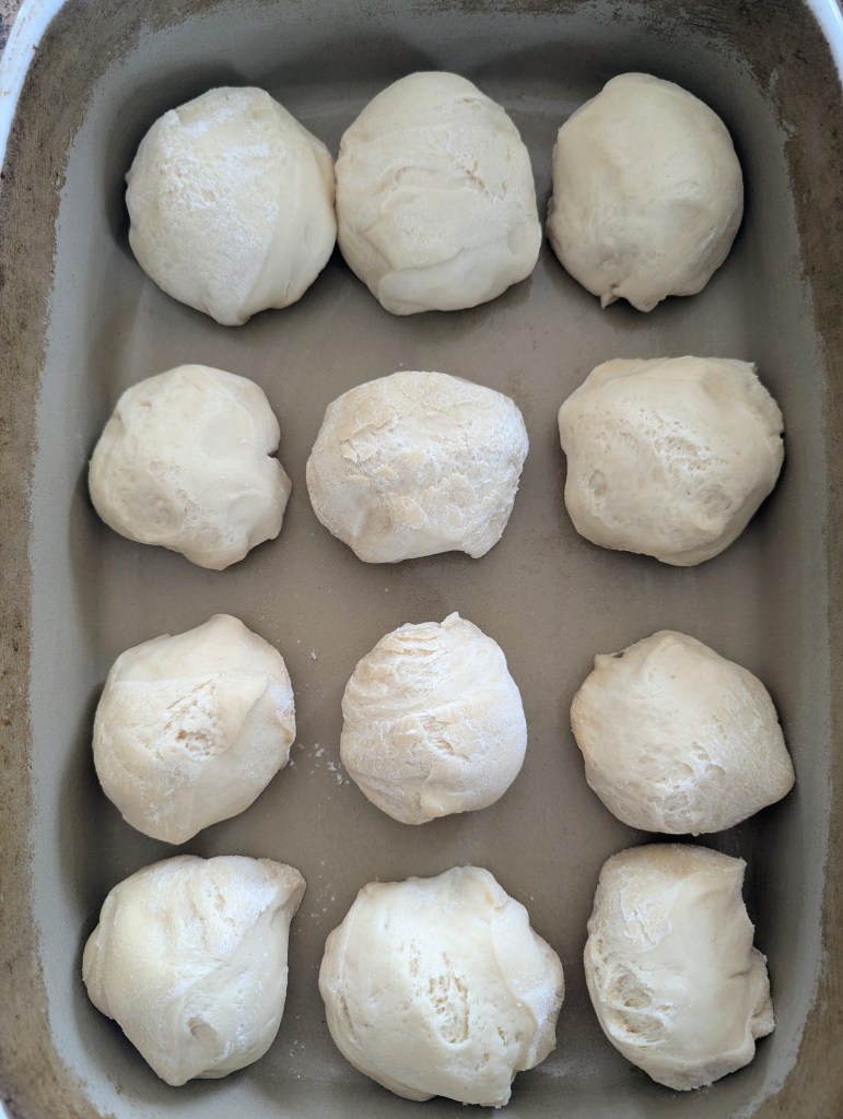 Sourdough rolls recipe before second rise