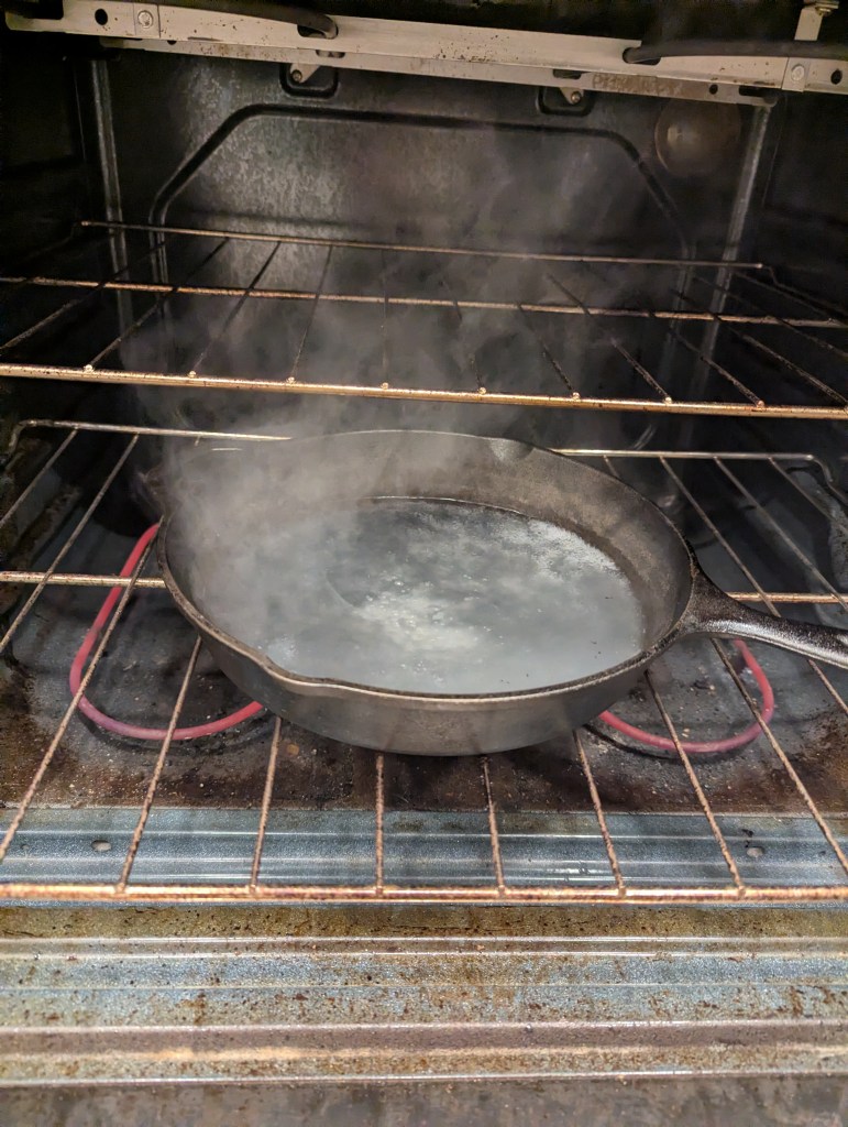 Creating steam for sourdough ciabatta