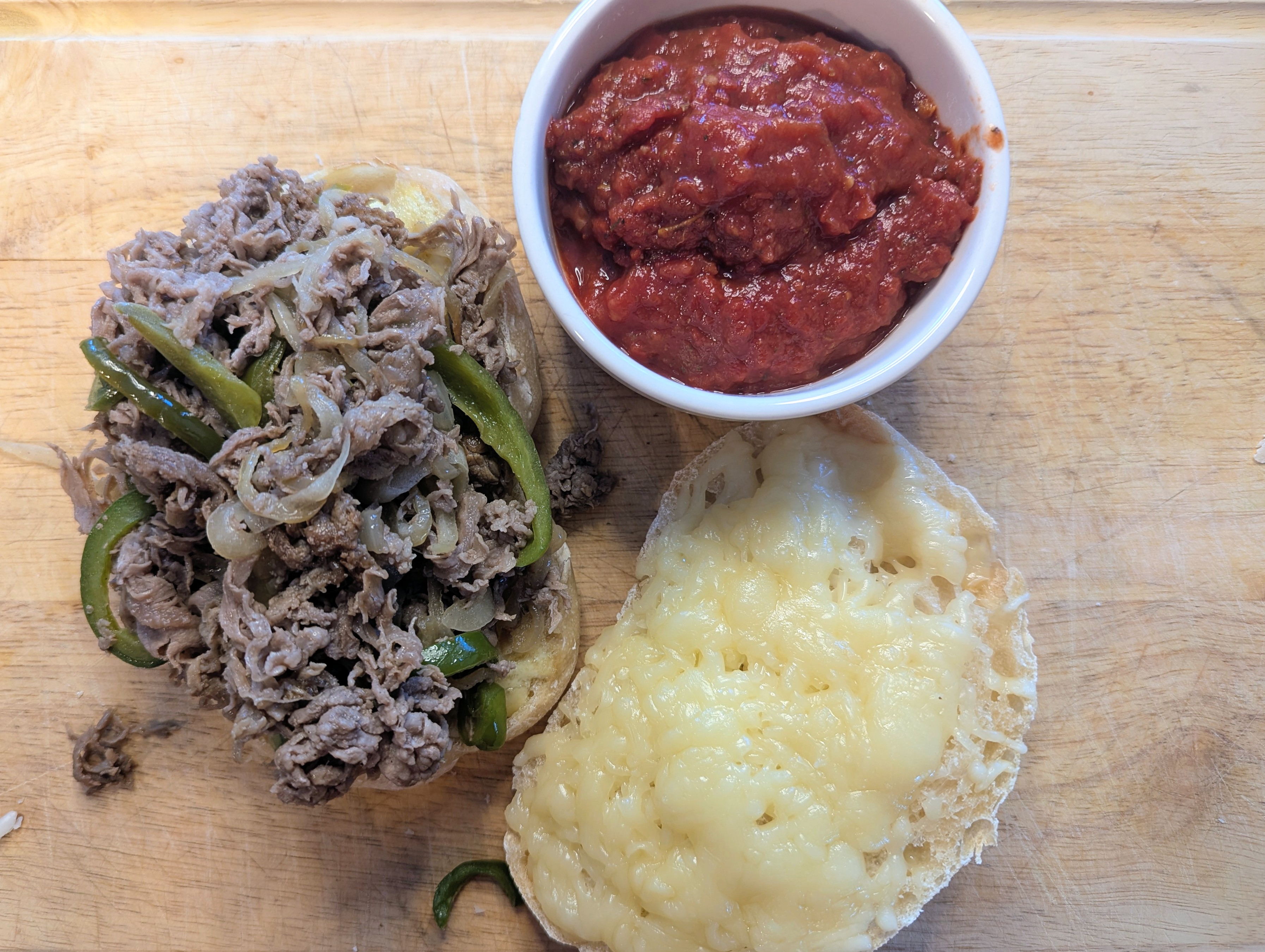 Philly Cheesesteak Recipe (on Sourdough ciabatta)