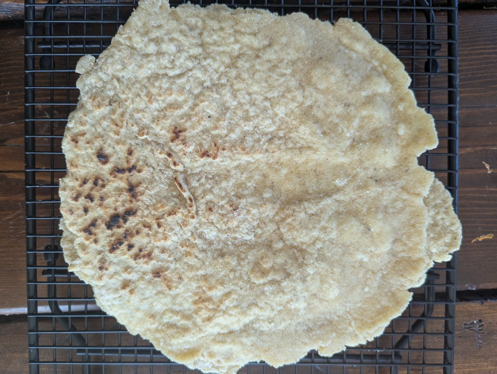 Golden brown gluten free flour tortillas