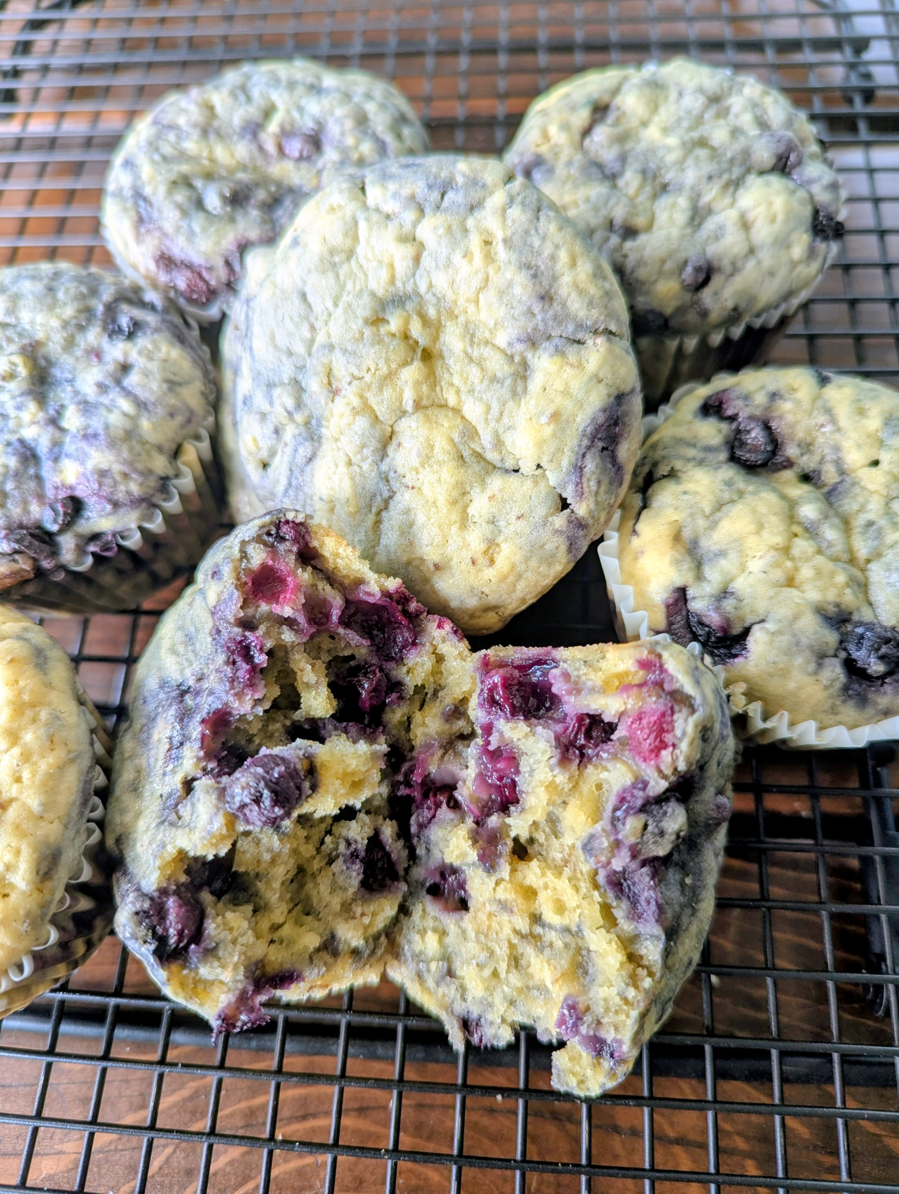 Einkorn Blueberry Muffins