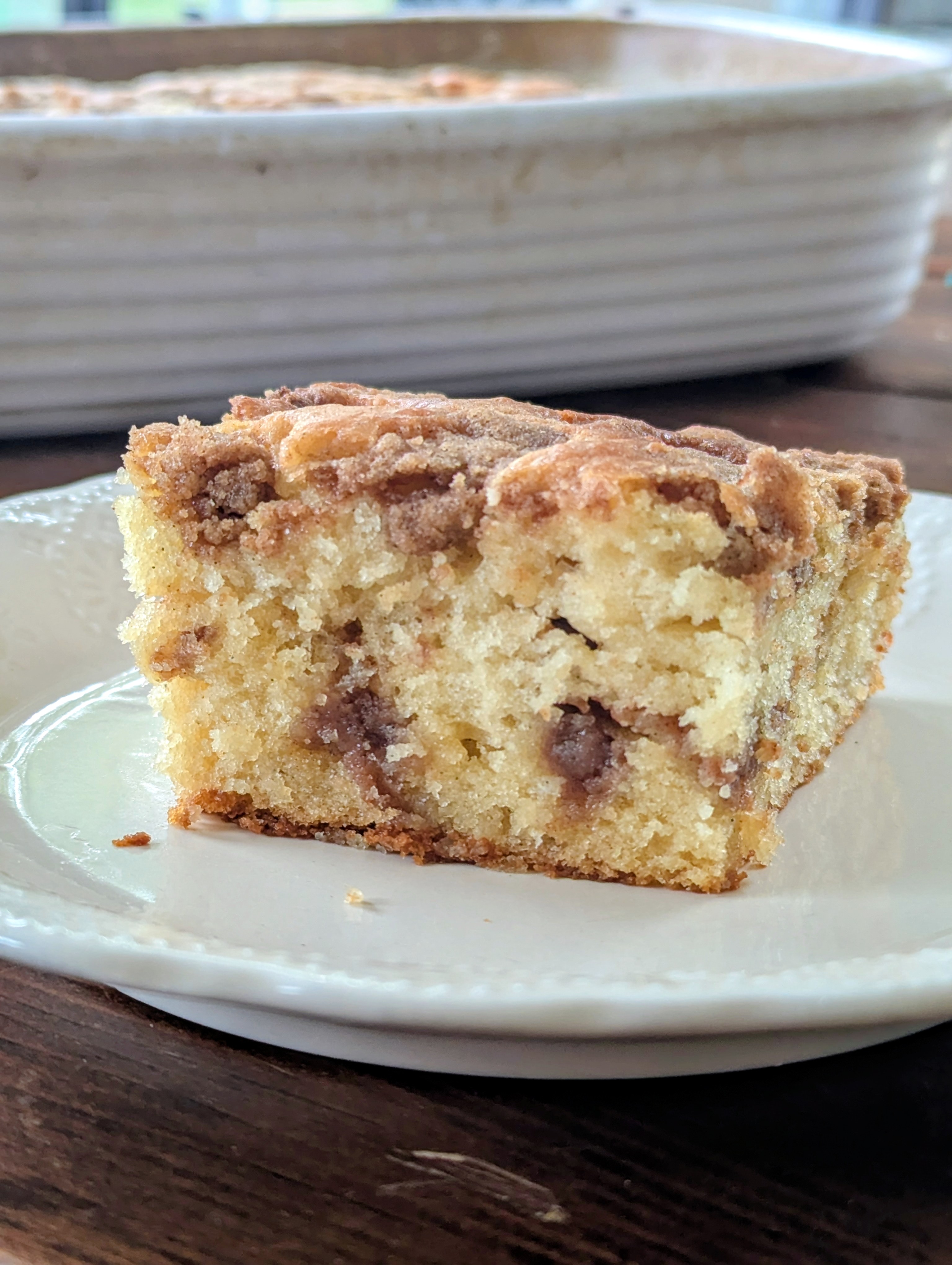 Sourdough Discard Coffee Cake with Cinnamon Crumb Topping